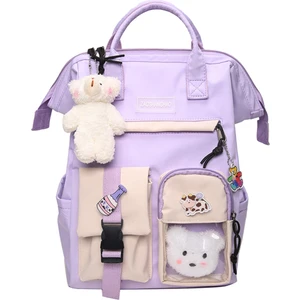 Açık Öğrenci Mor Için Okul Çantaları Kapasite Sevimli Hırsızlık Bölmesi Mor(Yurt Dışından)