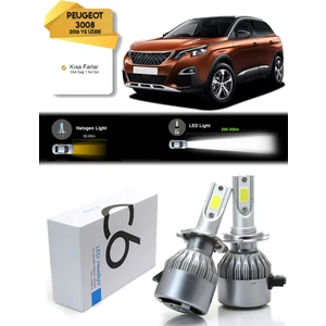 Peugeot 3008 Kısa Far Led Xenon Şimşek Etkili 2016 Ve Üzeri