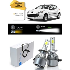 Peugeot 206 Kısa Far Led Xenon Şimşek Etkili 2003 Ve Üzeri