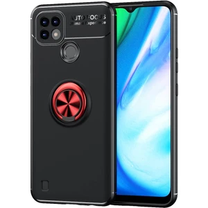 Realme C21 Kılıf Yüzüklü Manyetik Ravel Silikon