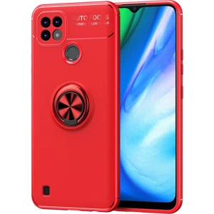 Realme C21 Kılıf Yüzüklü Manyetik Ravel Silikon
