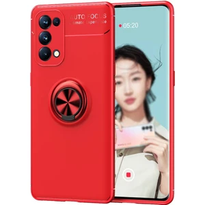 Oppo Reno 5 Kılıf Yüzüklü Manyetik Ravel Silikon