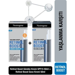 Retinol Boost Gündüz Kremi Antiaging 50 ml + Neutrogena Retinol Boost Gece Kremi Antiaging 50 ml