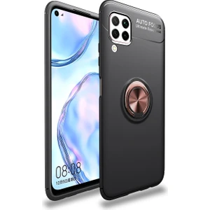 Samsung Galaxy A12 Kılıf Yüzüklü Manyetik Ravel Silikon