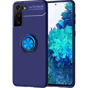 Samsung Galaxy S21 Kılıf Yüzüklü Manyetik Ravel Silikon