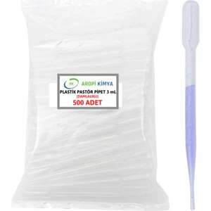 Plastik Pastör Pipet 3 ml Damlalık 500 Ad/pk