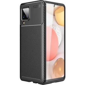 Samsung Galaxy A12 Kılıf Karbon Desenli Lux Negro Silikon