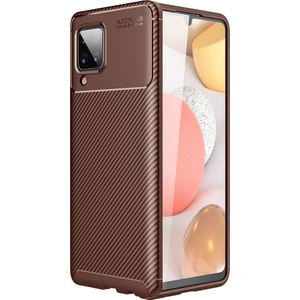 Samsung Galaxy A12 Kılıf Karbon Desenli Lux Negro Silikon