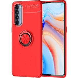 Oppo Reno 4 Pro Kılıf Yüzüklü Manyetik Ravel Silikon