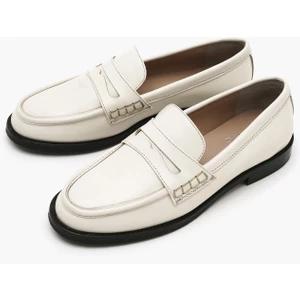 Ekru Kadın Loafer