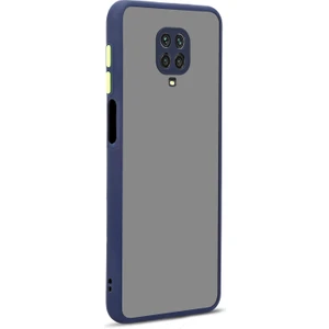 Xiaomi Redmi Note 9 Pro Kılıf Renkli Kenarlı Kamera Korumalı Buzlu Hux Kapak