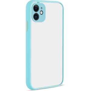 Apple iPhone 11 Kılıf Renkli Kenarlı Kamera Korumalı Buzlu Hux Kapak