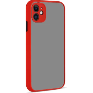 Apple iPhone 11 Kılıf Renkli Kenarlı Kamera Korumalı Buzlu Hux Kapak