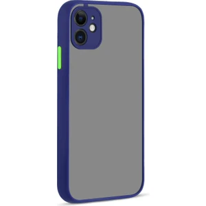 Apple iPhone 11 Kılıf Renkli Kenarlı Kamera Korumalı Buzlu Hux Kapak