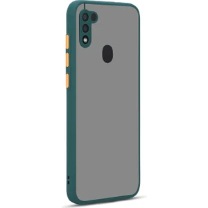 Samsung Galaxy M11 Kılıf Renkli Kenarlı Kamera Korumalı Buzlu Hux Kapak