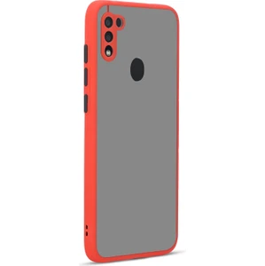 Samsung Galaxy A11 Kılıf Renkli Kenarlı Kamera Korumalı Buzlu Hux Kapak