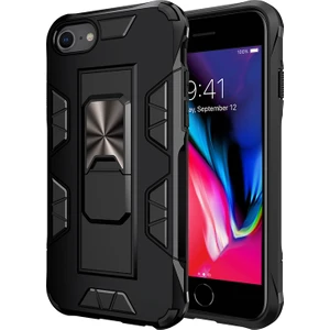 Apple iPhone 8 Kılıf Sürgülü Kızaklı Standlı Volve Kapak