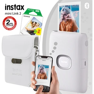 Instax Mini Link 2 Beyaz Akıllı Telefon Yazıcısı ve Çantalı Hediye Seti 4