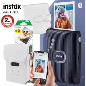 Instax Mini Link 2 Uzay Mavisi Akıllı Telefon Yazıcısı ve Çantalı Hediye Seti 1