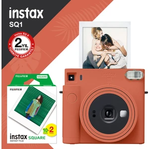 Instax Sq1 Terracotta Turuncu Fotoğraf Makinesi ve 20LI Kare Film