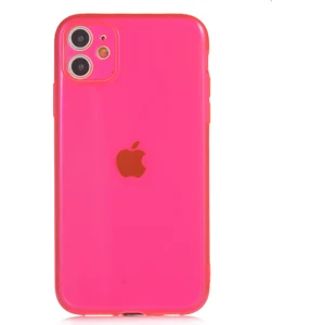 Apple iPhone 11 Kılıf Renkli Fosforlu Mun Silikon