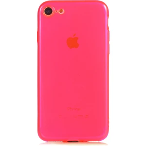 Apple iPhone 8 Kılıf Renkli Fosforlu Mun Silikon