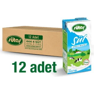Süt Yarım Yağlı 1 lt x 12