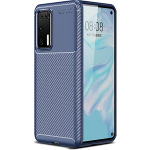 Huawei P40 Kılıf Karbon Desenli Lux Negro Silikon