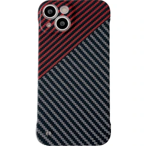 Zshskj iPhone 13  Için Fiber Doku Telefon Kılıf - Siyah  (Yurt Dışından)