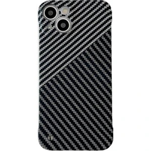 Zshskj iPhone 13 Pro Max  Için Fiber Doku Telefon Kılıf - Gri (Yurt Dışından)