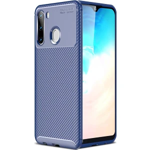 Samsung Galaxy A11 Kılıf Karbon Desenli Lux Negro Silikon