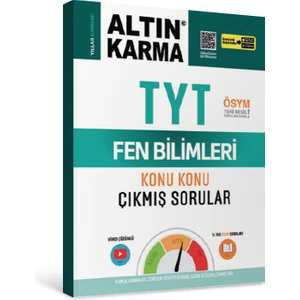 Altın Karma Yayınları  TYT Fen Bilimleri Konu Konu Çıkmış Sorular