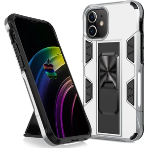 Apple iPhone 12 Pro Kılıf Standlı Kızaklı Manyetik Volve Kapak