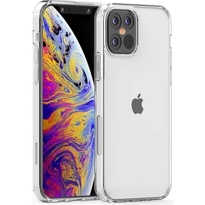 Apple iPhone 12 Pro Kılıf Kamera Korumalı Şeffaf Coss Silikon