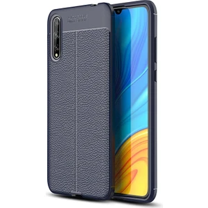 Huawei P Smart S Kılıf Deri  Desenli Lux Niss Silikon