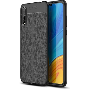 Huawei P Smart S Kılıf Deri  Desenli Lux Niss Silikon