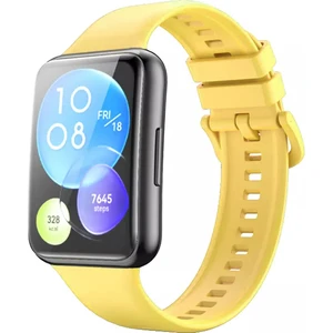 Nezih Case Huawei Watch Fit 2 Uyumlu Spor Jel Silikon Kordon Sarı