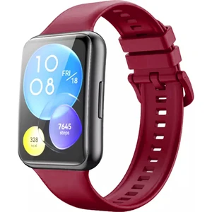 Nezih Case Huawei Watch Fit 2 Uyumlu Spor Jel Silikon Kordon Mürdüm