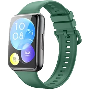 Nezih Case Huawei Watch Fit 2 Uyumlu Spor Jel Silikon Kordon Haki