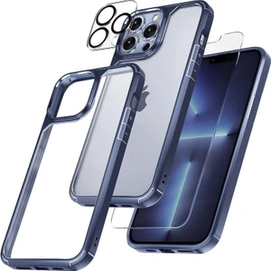 Kip GSM iPhone 12 Pro Max 6.7 Inç Için Tasarlanan 1 Paket Temperli Cam Ekran Koruyucu + 1 Paket Kamera Lens Koruyucu (Askeri Sınıf Koruma) Darbeye Dayanıklı Ultra-Ince Defender Kılıf