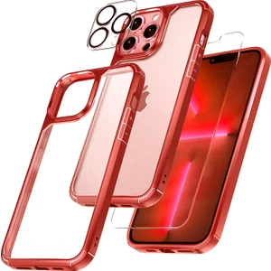 Kip GSM iPhone 12 Pro Max 6.7 Inç Için Tasarlanan 1 Paket Temperli Cam Ekran Koruyucu + 1 Paket Kamera Lens Koruyucu (Askeri Sınıf Koruma) Darbeye Dayanıklı Ultra-Ince Defender Kılıf