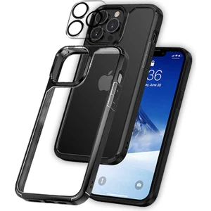 Kip GSM iPhone 13 Pro Max 6.7 Inç Için Tasarlanan 1 Paket Temperli Cam Ekran Koruyucu + 1 Paket Kamera Lens Koruyucu (Askeri Sınıf Koruma) Darbeye Dayanıklı Ultra-Ince Defender Kılıf