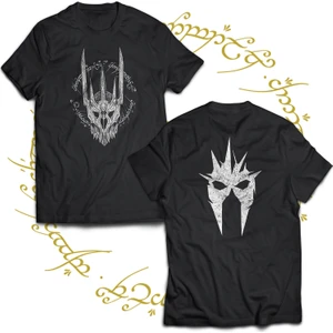 Lotr Sauron Witch King Çift Baskılı %100 Pamuk  Siyah Büyük Beden T-Shirt