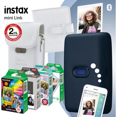 Fujifilm Instax Mini Link Mavi Akıllı Yazıcı ve Mega Set Fiyatı