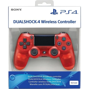 Sony Ps4 Dualshock 4 Red Crystal Kırmızı Oyun Kolu V2 Yeni