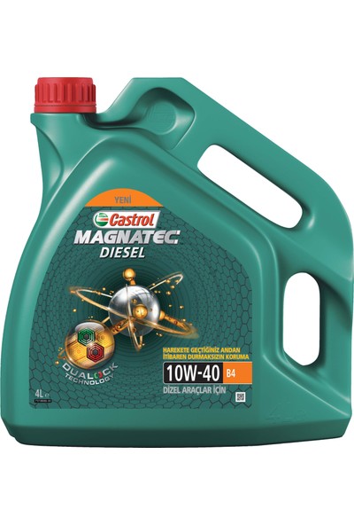Castrol Magnatec Dizel 10W-40 B4 Yarı Sentetik Motor Yağı 4 Litre (Üretim Yılı:2022)