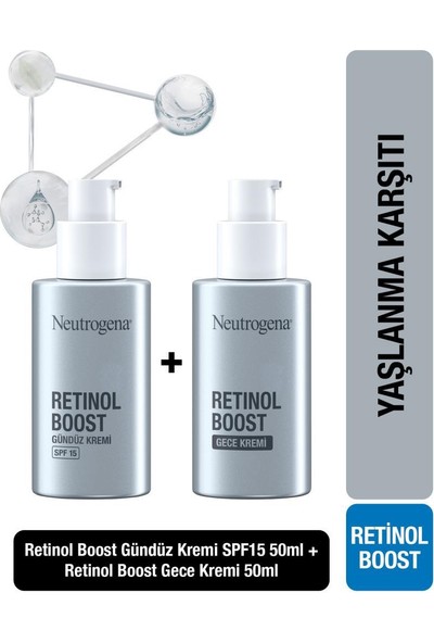 Neutrogena Retinol Boost Kırışıklık Karşıtı Gündüz Kremi Antiaging 50 ml + Neutrogena Retinol Boost Kırışıklık Karşıtı Gece Kremi Antiaging 50 ml