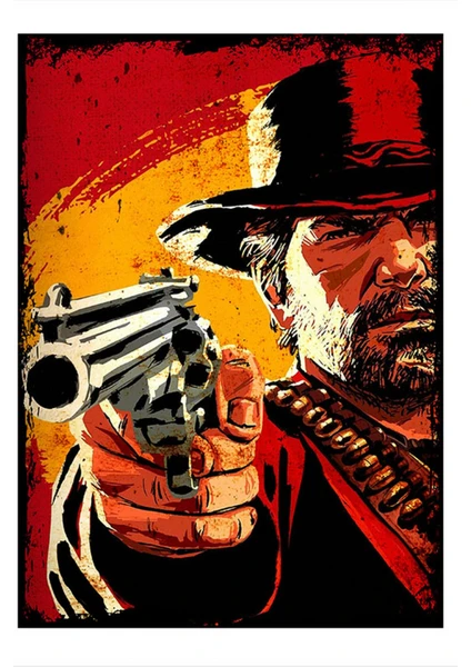 Red Dead Redemption 2 Dekoratif Mdf Tablo