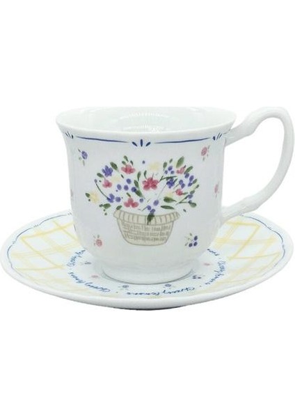 Kızlar Sevimli Seramik Kahve Fincanı ve Tabağı Seti Retro Ingilizce Çay Espresso Kupalar Öğleden Sonra Çay Kupası Porselen | Kahve Kupası ve tabak Setleri (Yurt Dışından)