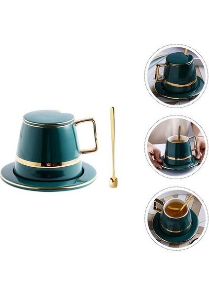 1 Takım Seramik Kahve Fincanı Set Kahve Daire Kupası Nefis Kahve Kupa Tepsisi | Kupalar (Yurt Dışından)